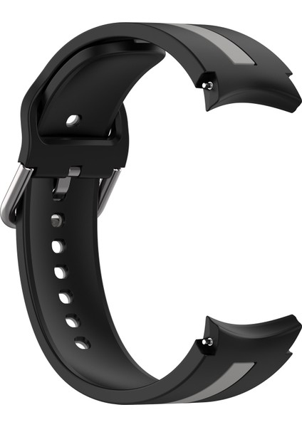 Samsung Galaxy Watch 6 Classic Için Silikon Kayış 47MM Siyah+Gri (Yurt Dışından)
