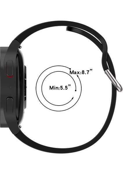 Samsung Galaxy Watch 6 Classic Için Silikon Kayış 47MM Siyah+Gri (Yurt Dışından)