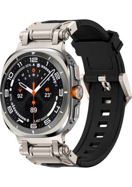 Samsung Galaxy Watch Ultra 47MM Siyah Için Silikon Saat Kayışı (Yurt Dışından)
