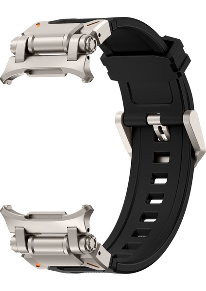 Samsung Galaxy Watch Ultra 47MM Siyah Için Silikon Saat Kayışı (Yurt Dışından)
