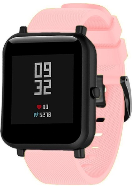 20MM Huami Amazfit Gts / Samsung Galaxy Izle Aktif 2 / Dişli Spor Silikon Watch Band Pembe (Yurt Dışından)
