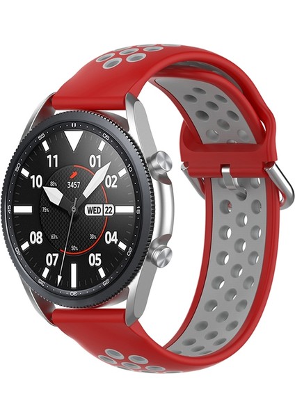 Galaxy Watch 3 41MM Kırmızı Gri Için Kayış (Yurt Dışından)