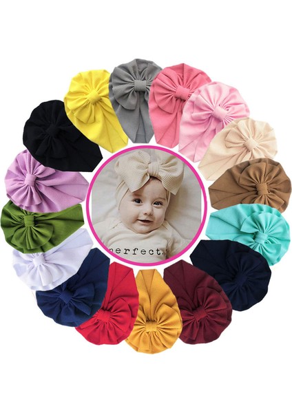 Yenidoğan Bebek Türban Kap, Bebek Kız ve Erkek Çocuklar Için Büyük Fiyonklu Yumuşak Hastane Şapkası Kreş Bere (Yurt Dışından) fırsatları