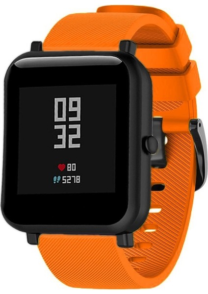 20MM Huami Amazfit Gts / Samsung Galaxy Izle Aktif 2 / Dişli Spor Silikon Watch Band Turuncu (Yurt Dışından)