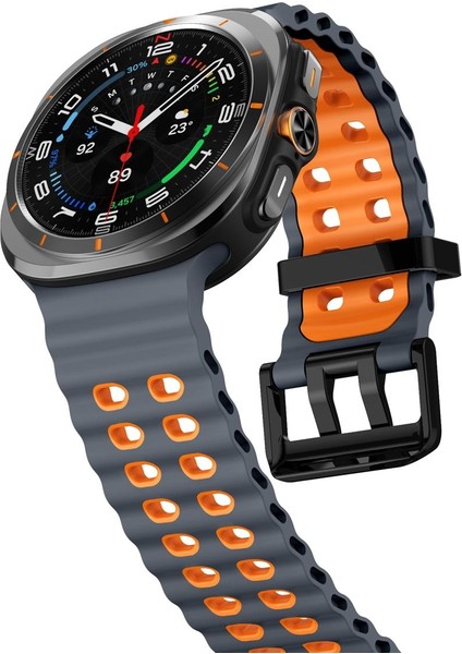 Samsung Galaxy Watch Ultra 47MM Uzay Gri Turuncu Için Silikon Watch Band (Yurt Dışından) fırsatları