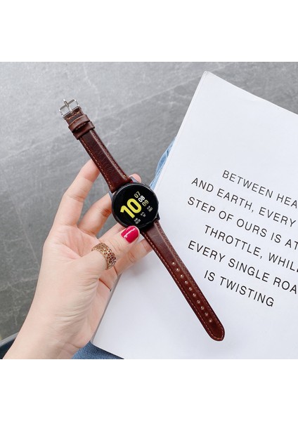 Samsung Galaxy Watch 22MM Evrensel Watch Band Kahve Için (Yurt Dışından)