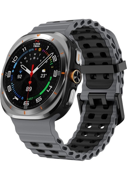 Samsung Galaxy Watch Ultra 47MM Siyah Için Silikon Watch Band (Yurt Dışından)