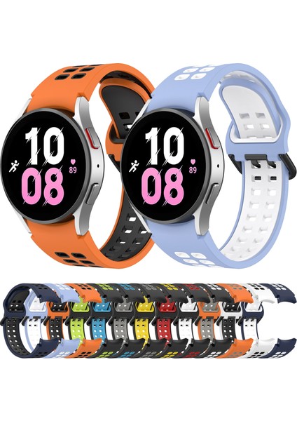 Samsung Galaxy Watch 6 Classic Için Silikon Kayış 47MM Siyah + Gri (Yurt Dışından) modelleri