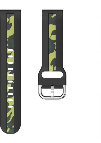 Samsung Galaxy Watch 5 40MM / 44MM Siyah Yeşil Kamuflaj Için Silikon Watch Band (Yurt Dışından) fiyatları