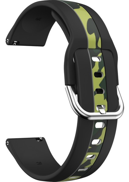 Samsung Galaxy Watch 5 40MM / 44MM Siyah Yeşil Kamuflaj Için Silikon Watch Band (Yurt Dışından) modelleri