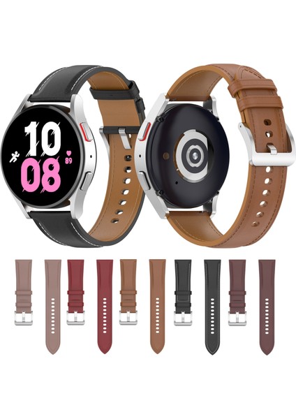 Samsung Galaxy Watch 5 Pro 45MM Koyu Kahverengi Için Deri Watch Band (Yurt Dışından) fırsatları