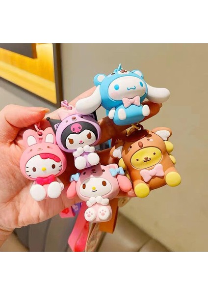 Sanrio Hello Kitty Anahtarlık Kuromi Cinnamoroll Kawaii Moda Kız Çocuk Çantası Kolye Sırt Çantası Bebek Anahtarlık Çocuk Oyuncakları Doğum Günü Si (Yurt Dışından)
