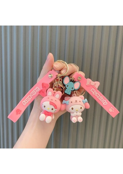 Sanrio Hello Kitty Anahtarlık Kuromi Cinnamoroll Kawaii Moda Kız Çocuk Çantası Kolye Sırt Çantası Bebek Anahtarlık Çocuk Oyuncakları Doğum Günü Si (Yurt Dışından) indirimleri