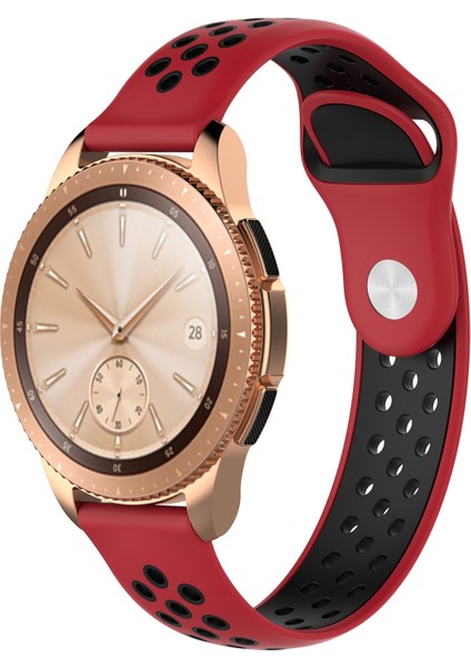 Galaxy Watch 42MM Siyah Kırmızı Için Çift Renkli Bilek Kayışı Watch Band (Yurt Dışından)
