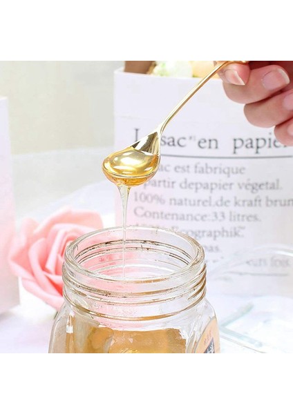 Sofra Altın Yaprak Kahve Kaşığı Çatal, 4 Paket (2 Kaşık 2 Çatal) Küçük Demitasse Espresso Kaşığı ve Meze Tatlı Çatal Seti, 4.7 Inç Çay Kaşığı Seti (Yurt Dışından) fırsatları