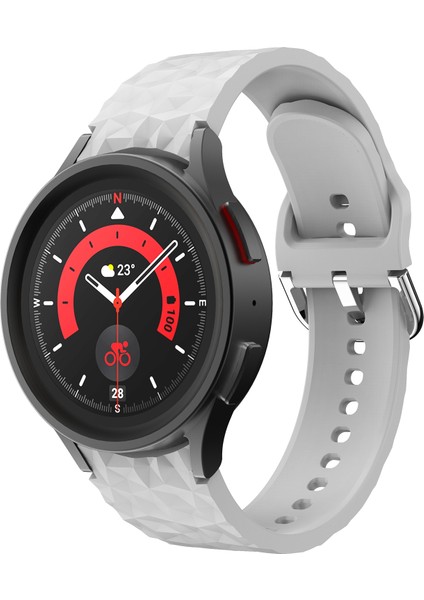 Samsung Galaxy Watch 5 / Watch 5 Pro Gri Için Silikon Watch Band (Yurt Dışından)