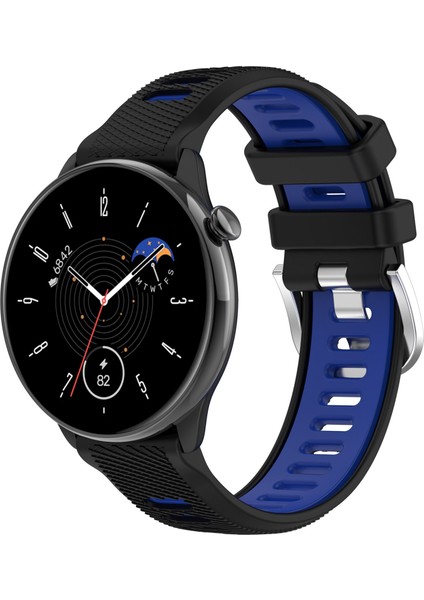 Samsung Galaxy Watch 6 40MM Siyah+Mavi Için 20MM Silikon Kayış (Yurt Dışından)