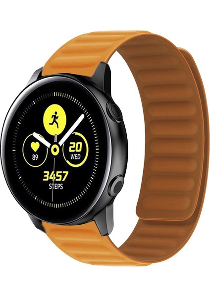 Samsung Galaxy Watch Aktif Turuncu Sarı Için Silikon Manyetik Watch Band (Yurt Dışından)