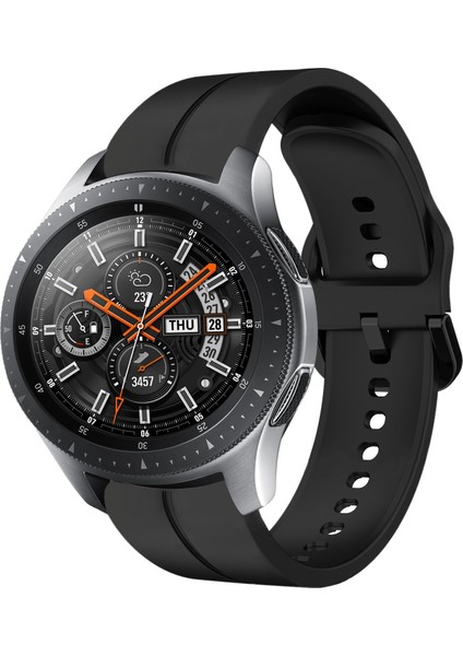 Samsung Galaxy Watch 46MM Siyah Için Silikon Watch Band (Yurt Dışından)