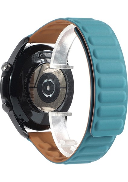 Samsung Galaxy Watch 3 45MM Silikon Kordonlu Saat Pelerin Mavi (Yurt Dışından)