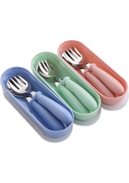 Bebek Çatal Bıçak Takımı Çocuk Sofra Takımı Çatal Bıçak Takımı Bebek Maması Besleme S Çatal Gereçleri Üç Stil Isteğe Bağlı Yeni Çocuk - Yeşil (Yurt Dışından) fırsatları