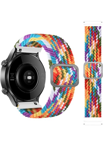 Samsung Galaxy Watch Active2 44MM Gökkuşağı Için Naylon Kordonlu Saat (Yurt Dışından)