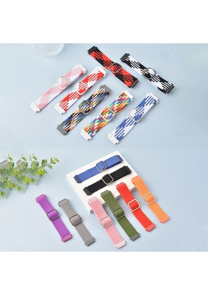 Samsung Galaxy Watch Active2 44MM Gökkuşağı Için Naylon Kordonlu Saat (Yurt Dışından)