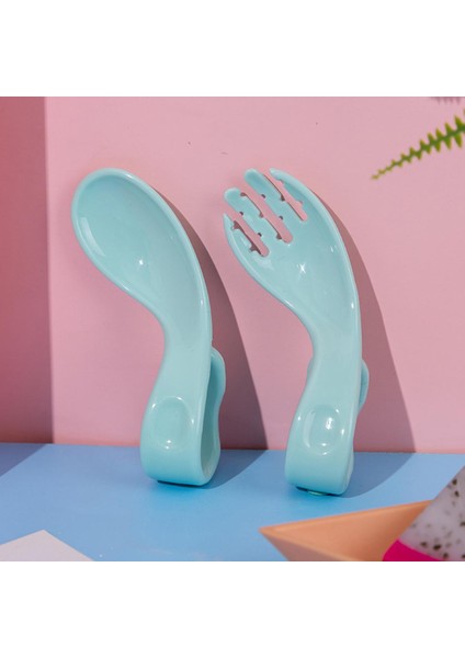 Çocuk Kavisli Kaşık Çatal Seti 2 Renk Noel Doğum Günü Yeni Yıl Için Mavi Yeşil Kırmızı Hediye Seçin (Yurt Dışından)