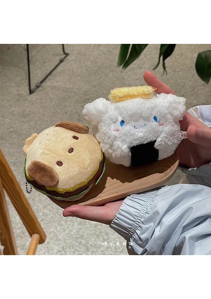 Sanrio Pirinç Topu Peluş Oyuncaklar Kolye Hamburger Parchia Köpek Oyuncakları Okul Çantası Kolye (Yurt Dışından) fiyatları
