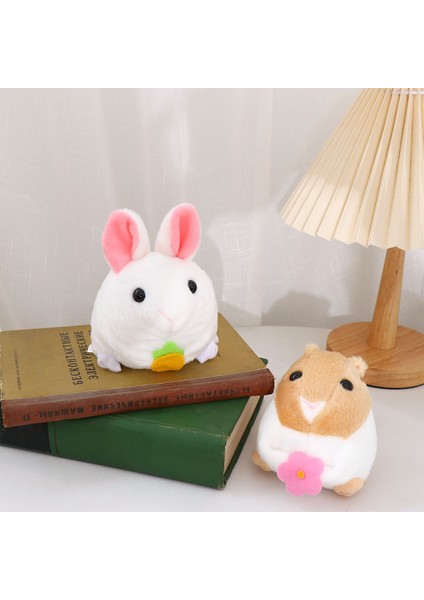 Sevimli Kawaii El Yapımı Doğum Günü Leri Yatak Odası Dekorasyon Kuyruk Sallama Karikatür Peluş Bebek Wag Kuyruk Tavşan Oyuncak Dolması Hamster Hayvan Oyuncak (Yurt Dışından) indirimleri