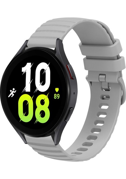 Samsung Galaxy Watch5 / 5 Pro Gri Için Silikon Kayış (Yurt Dışından)