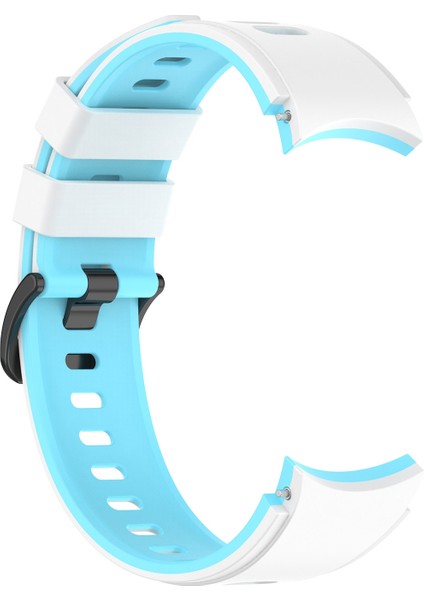 Silikon Kayış Samsung Galaxy Watch4 Için Clic 42MM / 46MM Samsung Galaxy Watch4 Classic Için 42MM / 46MM Beyaz Gök Mavisi (Yurt Dışından) modelleri