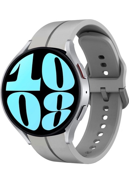 Samsung Galaxy Watch 6 40MM Gri Için 20MM Silikon Kayış (Yurt Dışından)