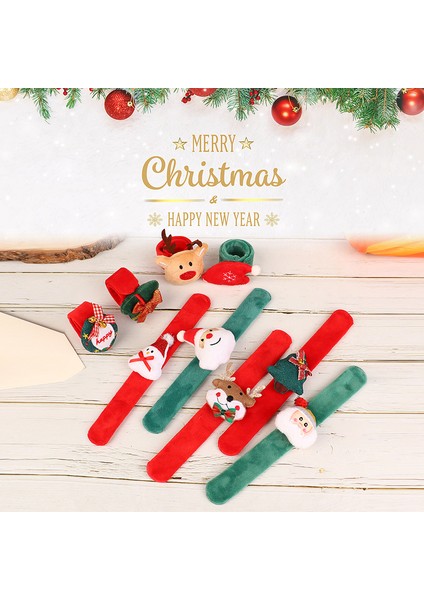 Noel Peluş Bebek Alkış Daire Oyuncak Kardan Adam Bileklik Noel Baba Tokat Bilezik Elk El Alkış Yüzük Çocuklar Parti Favor Ler (Yurt Dışından) fiyatları