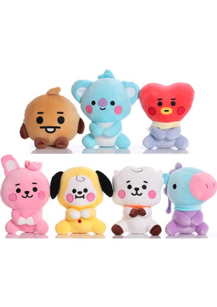 Kpop Bts Bebek Kawaii Doldurulmuş Hayvanlar Peluş Oyuncak BT21 Bebek Sevimli Oturan Bebek Yastık Çocuk Ler (Yurt Dışından)