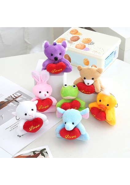 Sevimli Kucaklama Kalp Hayvan Peluş Oyuncak Karikatür Ayı Fil Tavşan Kurbağa Bebek Kolye Anahtarlık Sırt Çantası Araba Çanta Anahtarlık Dekor (Yurt Dışından) fiyatları