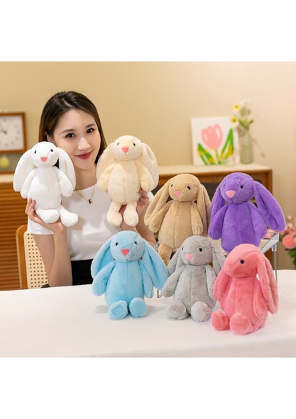 Sf 30 cm Sevimli Tavşan Peluş Oyuncak Uzun Kulak Yumuşak Dolması Tavşan Bebek Uyku Oyuncak Kız Çocuk Bebek Peluş Hayvan Doğum Günü Leri (Yurt Dışından)