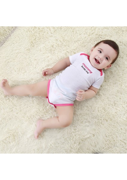 Yeni 3 Adet Yaz Pamuk Bebek Kız Kısa Kollu Giysiler Yeni Doğan Bebek Bodysuit (Yurt Dışından) modelleri