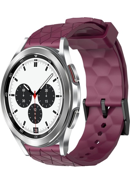 Samsung Galaxy Watch 4 Clic 42MM Şarap Kırmızısı Için Silikon Watch Band (Yurt Dışından)
