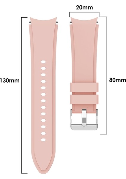 Samsung Galaxy Watch4 Için 44MM Silikon Kayış Pembe (Yurt Dışından)