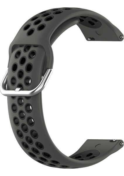 Samsung Galaxy Watch4 Classic Için Silikon Kayış 46MM Antrasit Siyah Siyah (Yurt Dışından)