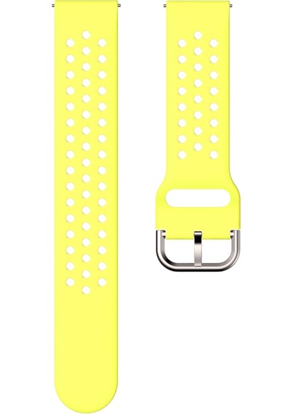 20MM Huami Amazfit Gts/samsung Galaxy Izle Aktif 2/huawei Izle Gt2 42MM Iç Toka Nefes Alabilir Saat Kayışı Sarı (Yurt Dışından) modelleri