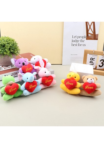 Sevimli Kucaklama Kalp Hayvan Peluş Oyuncak Karikatür Ayı Fil Tavşan Kurbağa Bebek Kolye Anahtarlık Sırt Çantası Araba Çanta Anahtarlık Dekor (Yurt Dışından) modelleri