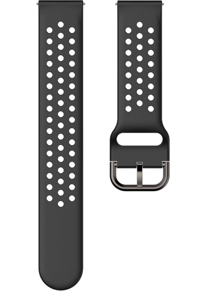 20MM Huami Amazfit Gts/samsung Galaxy Izle Aktif 2/huawei Izle Gt2 42MM Iç Toka Nefes Alabilir Saat Kayışı Siyah (Yurt Dışından) modelleri