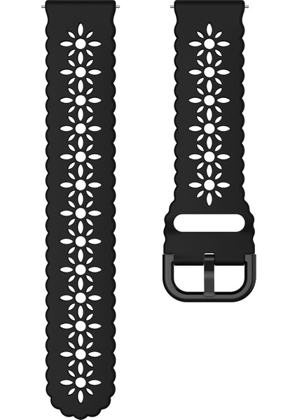 Samsung Galaxy Watch4 20MM Siyah Için Silikon Saat Bandı (Yurt Dışından)