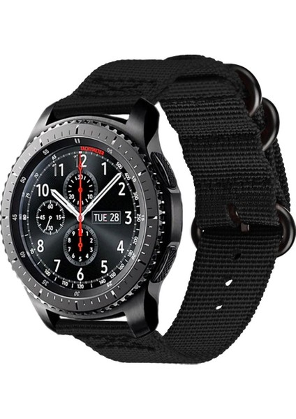 Samsung Galaxy Watch Active 2 18MM / Dişli S3 Siyah Için (Yurt Dışından)