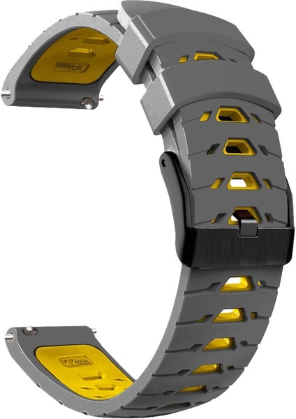 Samsung Galaxy Watch 46MM Gri Sarı Için Silikon Kayış (Yurt Dışından) modelleri