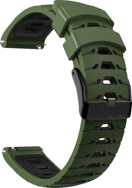 Samsung Galaxy Watch 46MM Ordu Yeşili Siyah Için Silikon Kayış (Yurt Dışından) modelleri
