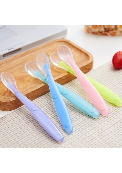 【eğlenceli Canlı】 Bebek Besleme Kaşık Yemekleri Sofra Çocuklar Için Sofra Takımı Çatal Kaşık Silikon Aletler Yama Çalışma Alanı Çorba Kepçesi (Yurt Dışından) modelleri