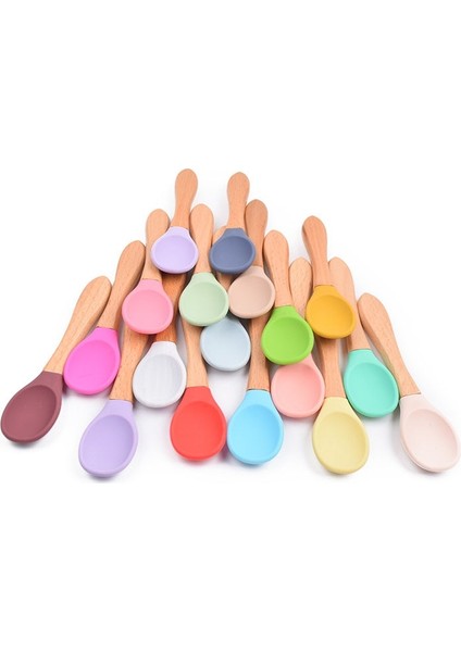 【eğlenceli Canlı】 Bebek Besleme Kaşık Yemekleri Sofra Çocuklar Için Sofra Takımı Çatal Kaşık Silikon Aletler Yama Çalışma Alanı Çorba Kepçesi (Yurt Dışından) indirimleri